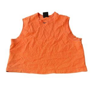 nike orange‎ crop tank size large | p1